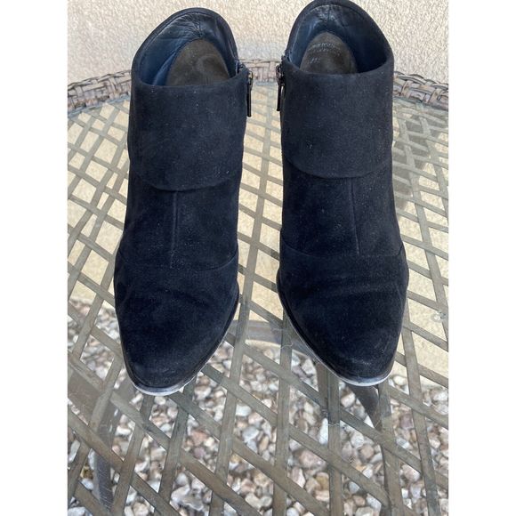 Paul Green Short Suede Booties -Size 6 - Black - Picture 5 of 9
